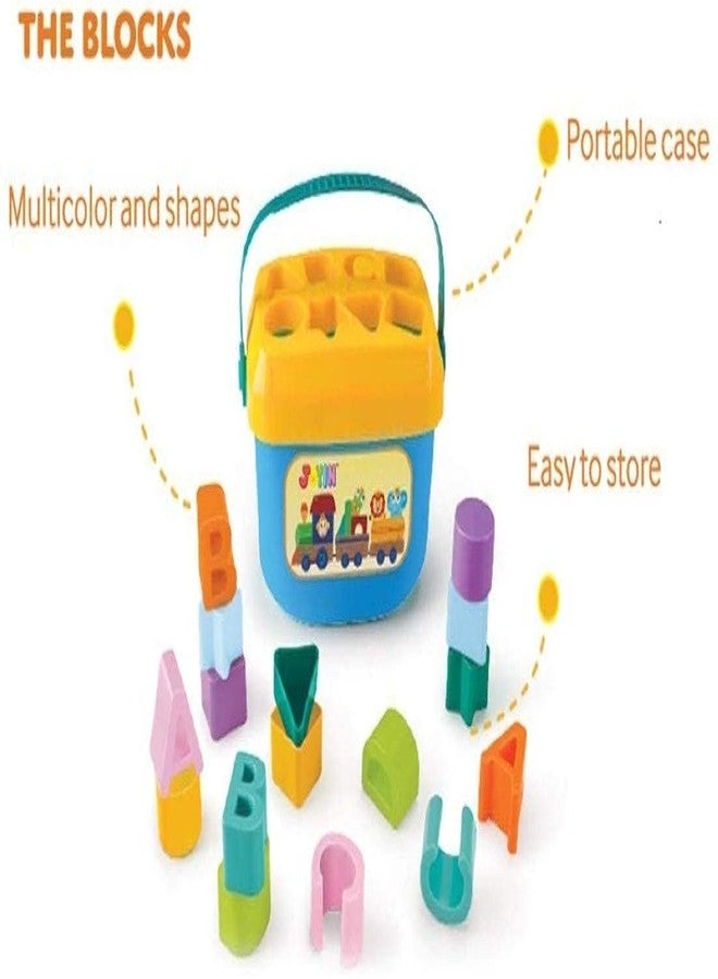 NIYANETAIL Baby Shape Sorter Toys Set 16 PCs Colorful Plastic Block Building Blocks for 1 Year Old Kids(Multi) - Image 4